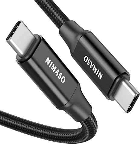NIMASO Cable USB C a USB C PD 3.1 Gen 2 1M,Cable USB Tipo C Carga Rápida 100W/10Gbps,Soporta Vídeo 4K@60Hz iPad Pro 2020/12.9,Macbook Air 2020,Galaxy S23/S22/S21/S10,Huawei MateBook,Nexus 5X,iPhone 15