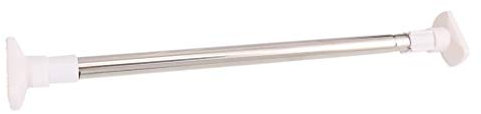 Tenlacum Ausziehbare Teleskopstange für Duschvorhang, aus Metall, robust, 60 - 104 cm, quadratisches Ende