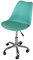 Sedia da Ufficio Girevole, Sedia da scrivania Verde Acqua con rotelle MOD. Sally