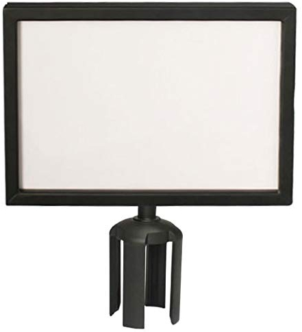 Info-Tafel A4/A3 quer für Pfosten mit Gurtbänder (Schwarz, A4 Horizontal)