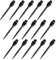 Vegena 15 Stück Dartspitzen Steel Stahlspitzen mit 2BA Gewinde für Softdart, Metallspitzen für Dartpfeile Umrüsten, Wechselspitzen Steeldart Steeldartspitzen aus Metall, Schwarz