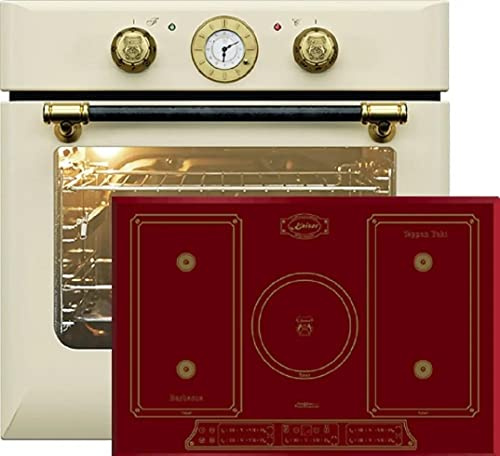 Kaiser Herdset Einbaubackofen EH 6432 ElfBE + KCT 7797 RotFI Elektro, Autark, 68 L, Drehspieß, 10 Funktionen+ Induktionskochfeld,77cm,FREE ZONE,PowerBoost 4,3 KW