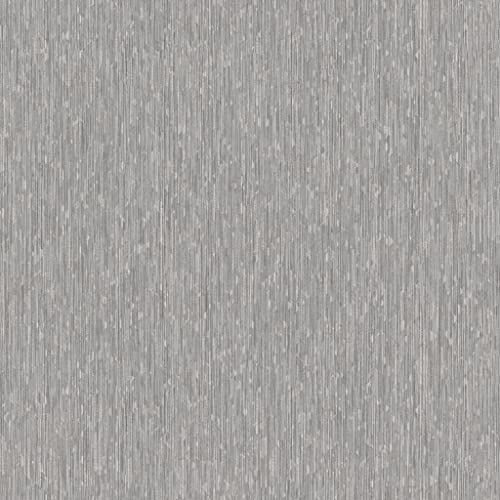 Rasch Tapete 844276 - Vliestapete in Grau und Silber mit feinen Dreiecken und Textilstruktur aus der Kollektion Perfecto VI - 10,05m x 0,53m (LxB)