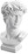 David Statue Vase – 15,2 cm griechischer Brustkopf, ästhetischer Übertopf, weiß, Heimdekoration, römischer Stil, Harz, Sukkulenten, Blumentopf, Skulptur, Pinselhalter, Make-up-Stifthalter