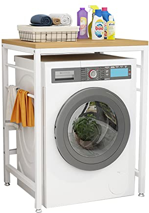 VETERS Dryer Stand Laundry Shelf over Washing Machine Storage Unit for Front Loader Washing Machine & Tumble Dryer,free Standing Bathroom Storage Unit