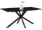IDMarket Esstisch, rechteckig, Alix, 8 Personen, Spidenfuß, Metall, Schwarz, Platte mit Marmoreffekt, Alaska, 160 cm