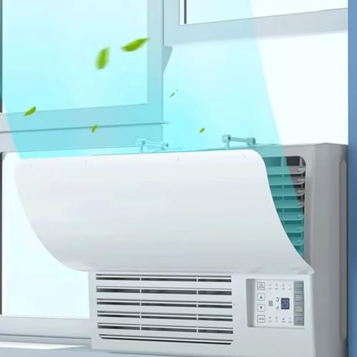 Deflector Aire Acondicionado Exterior Deflectores de Aire Hecho de PVC, Deflector de Aire Acondicionado 53 * 27cm Cortar Libremente Blanco