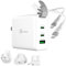 j5create USB-C 3 Port 65W GaN Charger with UK/EU/US/AU Travel Plug Adapter and USB-C Charging Cable, Compatible with MacBook Pro/Air, iPhone 16/15, iPad, Galaxy S24 (JUP3565CV)
