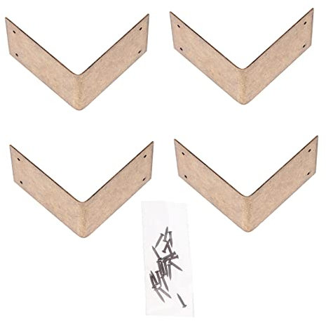 BESTonZON 4stücke Eckverschlüsse Im Chinesischen Stil Messing-Box-verbinder Box-eckverbinder Gehäuseverbindungsstücke Für Möbeleckbrettabbindung Mit Schraubenloch Aus Hochwertigem