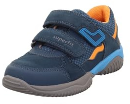 Superfit Jungen Storm Sneaker, Blau Orange 8010, 25 EU Weit