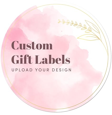 Benutzerdefinierte Personalisierte Klebeetiketten Aufkleber, Aufkleber Selbst Gestalten, Personalisiert Etiketten mit Text & Bild für Geschenk, Umschlag, Einladung, Karte, Mehreren Formen (Rund)