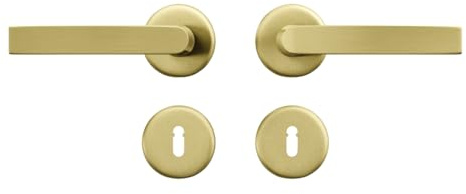 AXA Türbeschläge set - Klik Blok - Türklinken Innentüren mit Rosetten | Mit Schlüsselloch, Gold