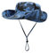 WANYING Damen Herren Outdoor Sonnenschutz Bucket Hut Fischerhut Baumwolle Two Way to Wear für Kopfumfang 55-62 cm Blau Camouflage B