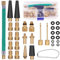 feyiubmen 32 Pcs Fahrradventil Adapter Set - Ideales Zubehör für alle Fahrradventile Ventiladapter für Luftpumpe, Ballnadel und Kompressor