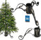 KOTARBAU® Weihnachtsbaumständer mit Wassertank aus Stahl Patina Baumständer Weihnachten Christbaumständer dekorativ mit Blatt Tannenbaumständer Christmas Tree Stand Weihnachtsbaum Ständer