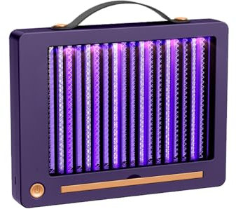 Lampe anti - moustique portable, anti - moustique électrique, piège à moustiques 2000v avec filet de protection intérieur 3 couches - violette. (1 pièce)