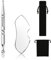 Gua Sha Stein, Edelstahl Gua Sha Schaber mit Akupunkturstift, Metall Guasha Stein mit Triggerpunkt Guasha Scraping Massage Tool für Gesicht Augen Hals Körper(Silber)