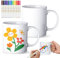 Juego de 2 tazas de cerámica para pintar, tazas para pintar con 12 lápices de porcelana, juego de cerámica para el hogar, taza de café, juego de manualidades, vasos para San Valentín, Pascua