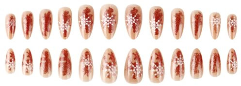 48 PCs Candy Cane Full Stick Auf Nägeln Die Falsche Nägel Glitzerten Kurznägel Auf Nägeln Künstliche Nägel