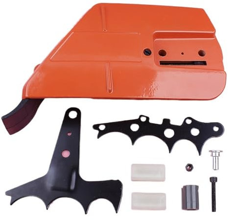 MIKFESPO 9 Piezas de Cubierta de Embrague de Freno de Cadena for Husqvarna 362, 365, 371 y 372, Parachoques, Tira de púas, Perro de tala, Receptor de Motosierra, Repuesto de Repuesto