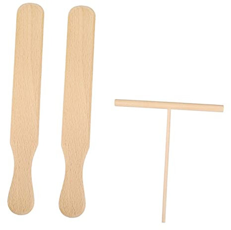 HOLIDYOYO Spatola Per Crepes in Legno Spatola Per Pancake Strumento Da Cucina Per Preparare Crêpe e Pancake Casa Design Ergonomico Facile Da Pulire Durevole