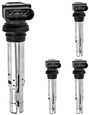 Fesuda Zündspule-4 Stück-Zündmodule passend für Fabia/Octavia/Roomster (2003-2015), VW Golf/Passat/Polo/Tiguan (1998-2018), Replace# 20117