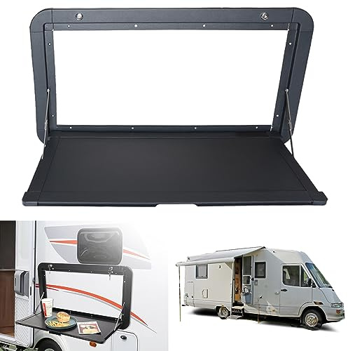 MZBDYYF Faltbarer Wandtisch für Wohnmobile – Premium-Aluminiumlegierung, abschließbarer Outdoor-Picknicktisch, 31,5 x 17,7 cm, platzsparendes Design für Wohnmobile, Wohnmobile, Camper und