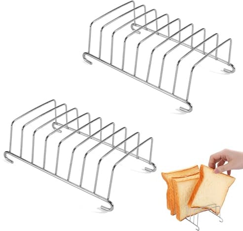 2Pcs Brötchenaufsatz Für Toaster,Toastständer,Einsatz Für Heißluftfritteuse,Toasthalter Für Heißluftfritteuse,Edelstahl Toastständer,Fur Den Heimgebrauch,Im Restaurant,Bei Hochzeiten,Geburtstagsfeiern