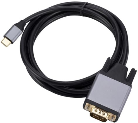 Correa Câble Type C vers VGA Adaptateur USB 3.1 vers VGA Cordon D'Écran HD 10 Gbit/S pour PC Moniteur D'Ordinateur Portable Pièces de Rechange Accessoires 1 Pièce