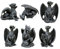 Unbekannt 6er Set Drachen Figuren Gothic Fantasy Deko Drache Dragon