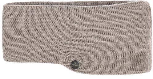 Lierys Fine Merino Stirnband Damen/Herren/Kinder (7,5-10 cm breit) - Made in Germany - mit Merinowolle - Ohrenwärmer gefüttert mit Baumwolle - One Size (53-60 cm) - Herbst/Winter beige One Size