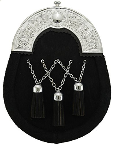 Cantle Sporan Portemonnaie, Leder, Schwarz