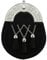 Cantle Sporan Portemonnaie, Leder, Schwarz