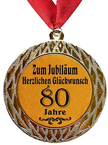 Larius Group Medaille Orden zum Jubiläum Geburtstag 80 Jahre Auszeichnung Ehrenorden zum Geburtstag Geschenk Jubilar Persönlichen Orden zum Geburtstag