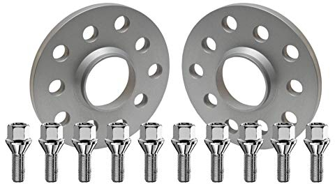 SCC Fahrzeugtechnik Distanzscheiben-Set 30mm (2x15mm) Silber eloxiert mit Radschrauben für BMW