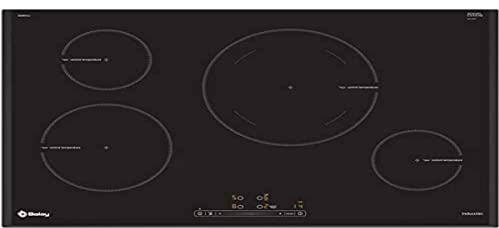 Balay 3EB985LU - Placa de inducción, Zona gigante, 80cm, 4 zonas Función Sprint, Control Deslizante, Color Negro