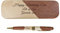 Kugelschreiber und Etui aus Holz, personalisierbar mit Gravur, Geschäftsgeschenk, mit Geschenkbox Kontrastfarbe