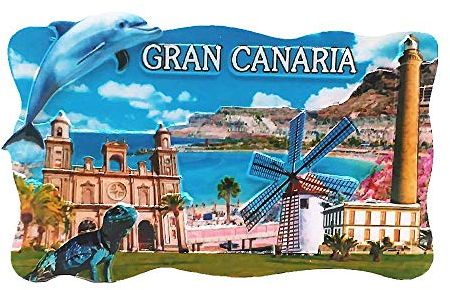 Gran Canaria Island Spanien 3D Kühlschrankmagnet Tourist Souvenir Geschenkkollektion Haus & Küche Dekoration Magnetaufkleber Spanien Kühlschrankmagnet
