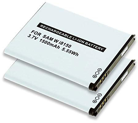 subtel, Battery for mp3 Player compatible with Samsung Galaxy YP-GI1 S Wifi 4.2, YP-GS1 S 3.6 (3.7V, 1500mAh) 2 Pieces