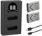 2 X NP-BX1 Batterie de Rechange et Chargeur Double Compatible avec Sony NP-BX1/M8 et Sony CyberShot DSC HX90 HX95 HX99 RX100 WX350 HX400V HDR AS100V FDR X1000 X3000