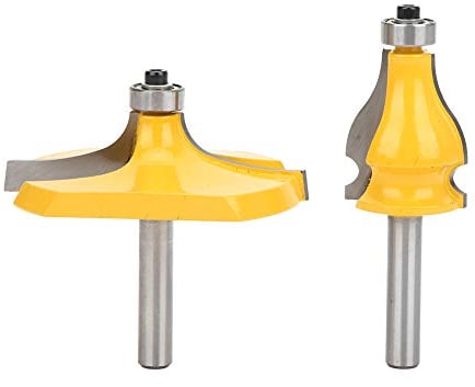 2 Stück Fräser, 8 mm Schaft Handlauf & Tischkante Fräser Set Holzbearbeitungsfräser mit Lager