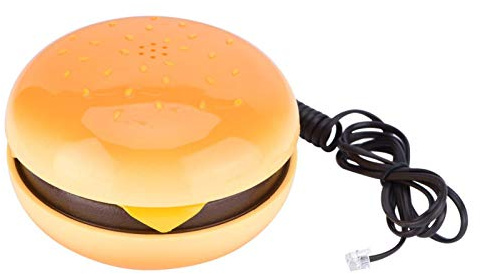 Fdit Emulationales Hamburger Telefon, interessantes Festnetztelefon für Heimtextilien, Telefon zu Hause Schnurgebundenes