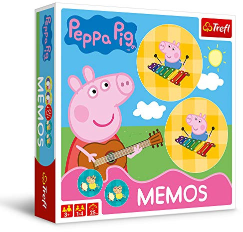 Trefl Memos Schweinchen Peppa Family Spiel für Kinder ab 3 Jahren