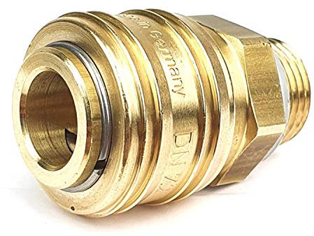 Druckluftkupplung Kupplungsdose NW 7,2 G 1/2 Druckluft Kupplungsstecker Außengewinde Messing Gewindestecker