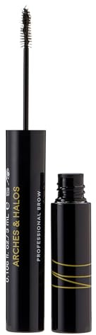 Arches and Halos Microfiber Tinted Brow Mousse - Richly Pigmented Eyebrow Shaper - Water Resistant Filler Pen - Vegan - Dark Brown - 0.11 oz