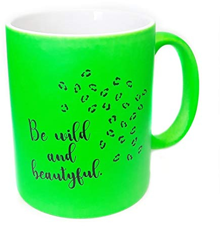 Graffdesign Kaffeebecher - Tasse - in Neon Grün - Leo Beautiful - 330 ml - 209-016