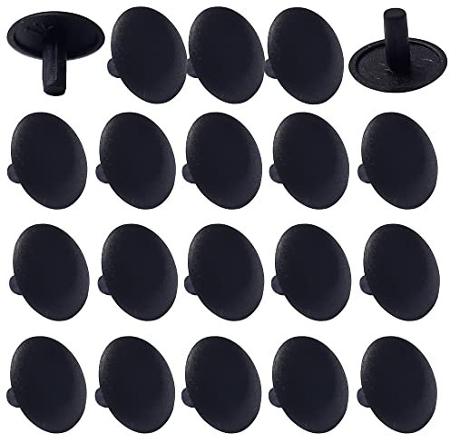 cyclingcolors 20x Capuchón cubierta tornillo embellecedores negro 2.5x12x5mm tapones tapón tapas plastico PZ
