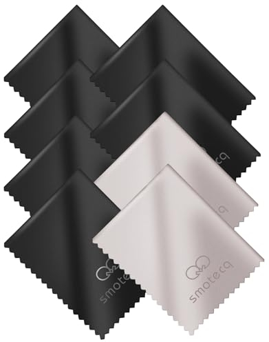 SmoTecQ Premium Mikrofaser-Reinigungstücher (6er-Pack) - Ultraweiche, kratzfreie Tücher für Brillen, Sonnenbrillen, Kameralinsen, Bildschirme & mehr - waschbar & wiederverwendbar