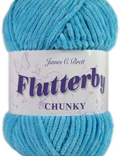 James C Brett Flutterby Chunky 100g Knitting Yarn - B49 Sky Blue