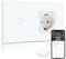 BSEED Smart ZigBee Lichtschalter mit Steckdose, Alexa ZigBee Steckdose mit Verbrauchsmessung, 1 fach 1 Weg Wandschalter Kompatibel mit Alexa und Google Home Weiß (Tuya ZigBee Hub erforderlich)